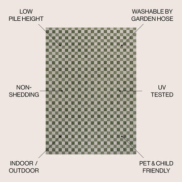 Aimee Traditional Cottage Checkerboard Indoor/Outdoor Area Rug